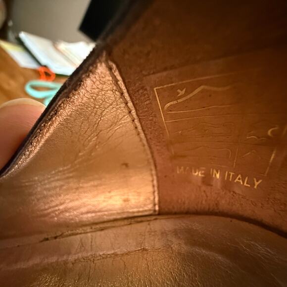 Jimmy Choo Blue and Gold Flats Size 7 - Picture 8 of 10